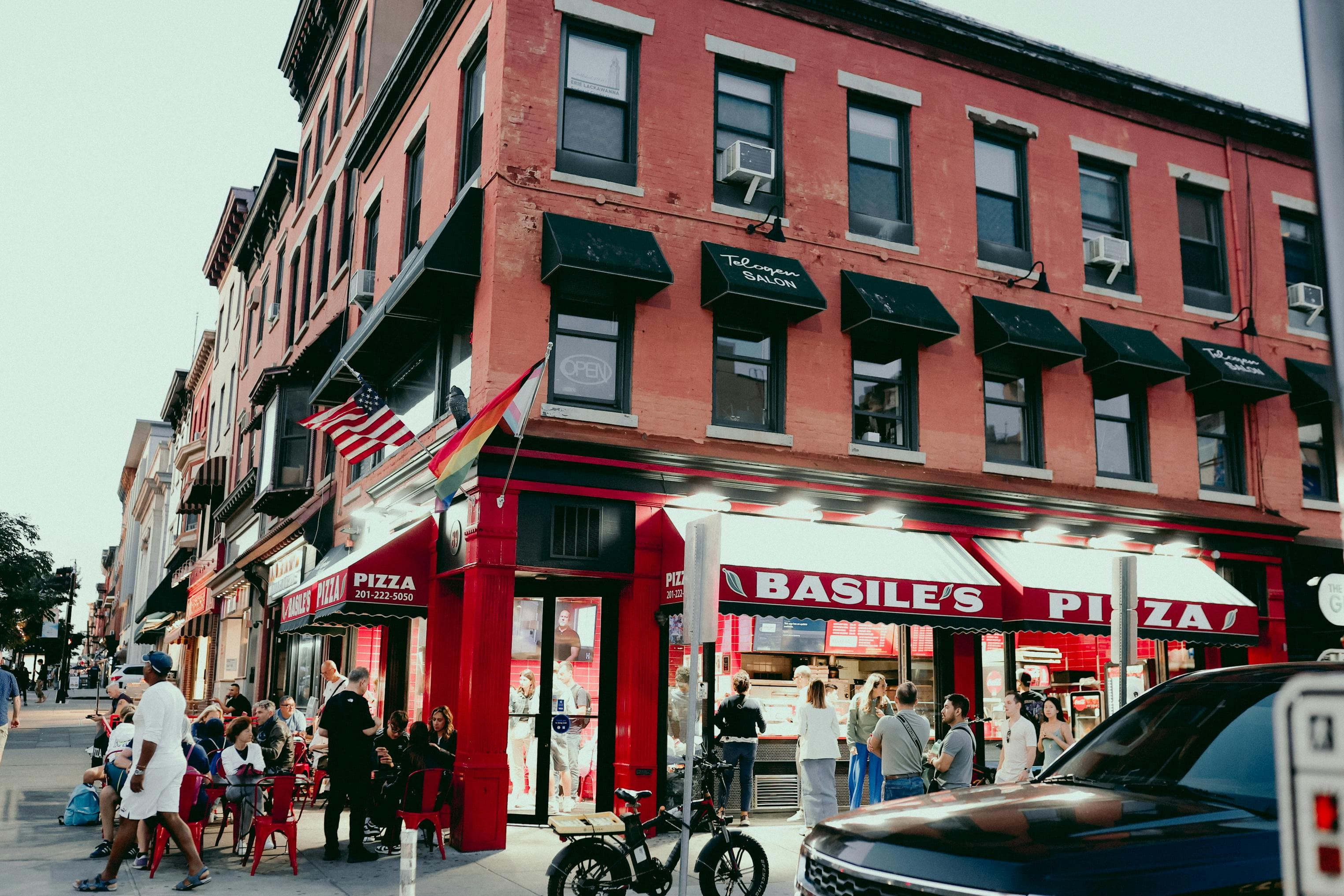 New York style pizza slices on a table