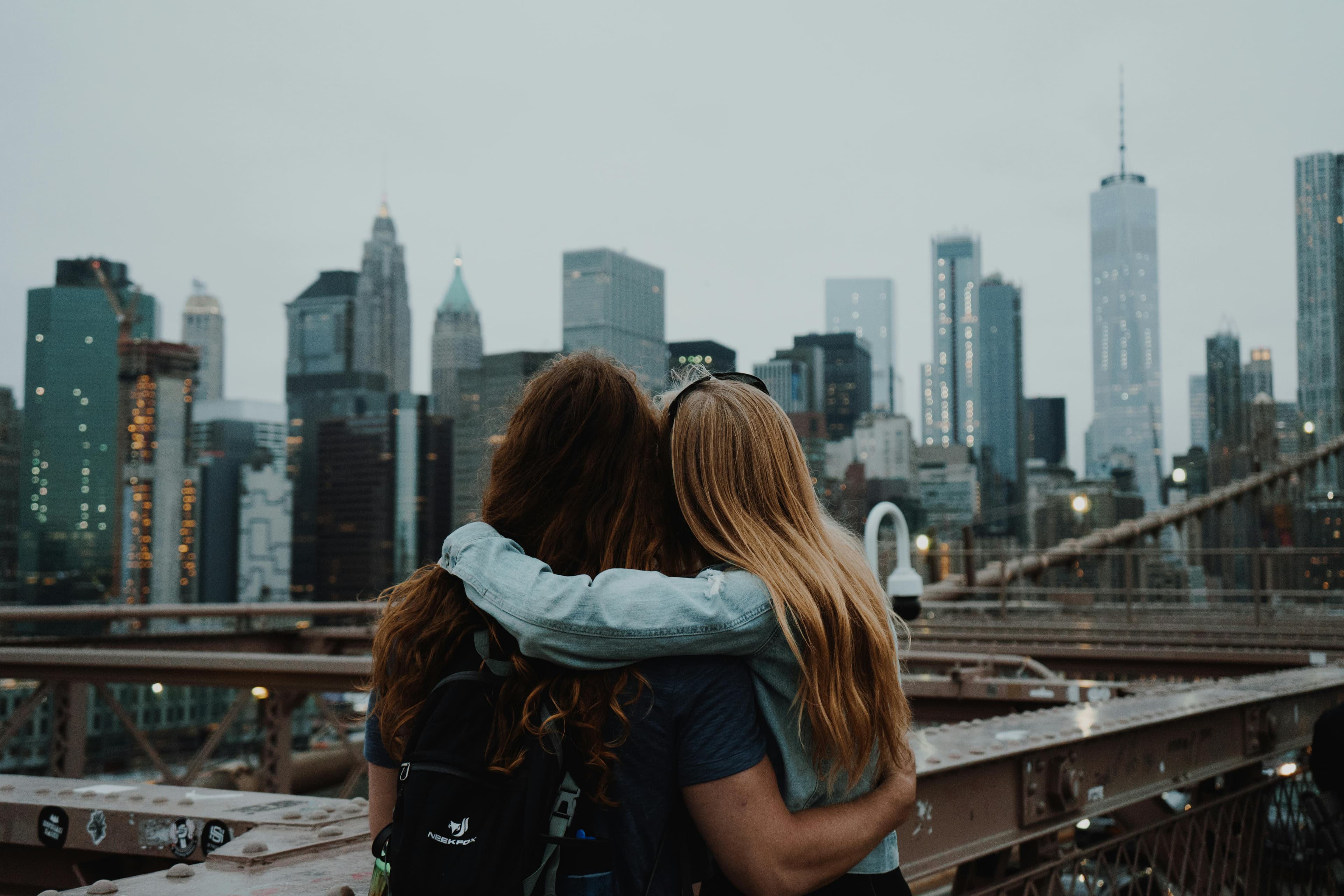 New York skyline at dusk
